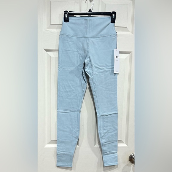 Alo Yoga Women's Large Airbrush Winter Warm High-Waist Nocturne Legging Blue NWT